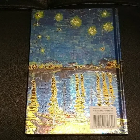 𝅺FLAME TREE Starry Night Foil Journal Notebook NEW - Picture 2 of 7